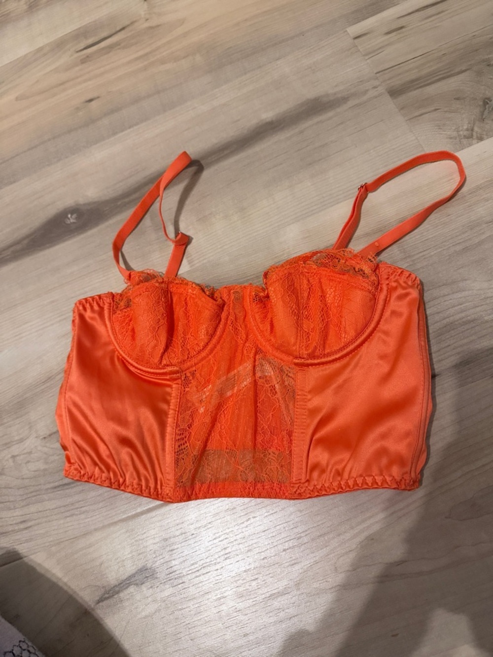 size 34A Primark orange corset top